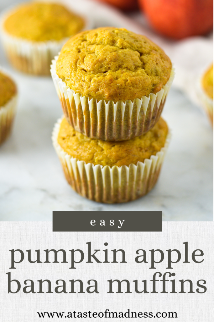 Pumpkin Apple and Banana Muffins