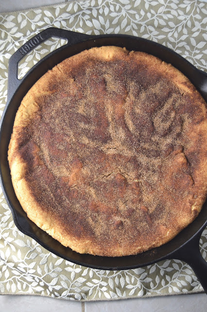 Do you love snickerdoodle cookies? Then you should think about trying a huge snickerdoodle skillet cookie made in a cast iron skillet!