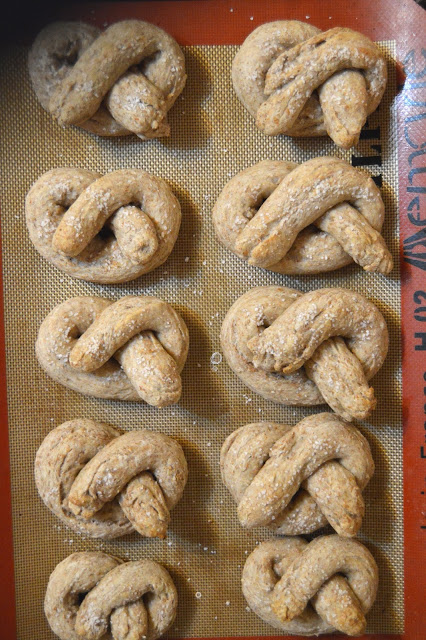 Whole Wheat Pretzels are made healthier! Super easy to make, these pretzels are a perfect side to a soup.