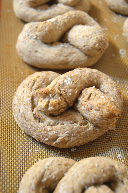 Whole Wheat Pretzels are made healthier! Super easy to make, these pretzels are a perfect side to a soup.