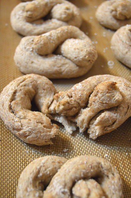 Whole Wheat Pretzels are made healthier! Super easy to make, these pretzels are a perfect side to a soup.