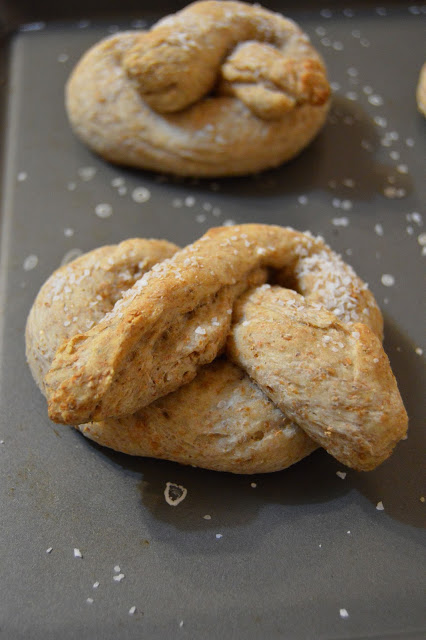 Whole Wheat Pretzels are made healthier! Super easy to make, these pretzels are a perfect side to a soup.