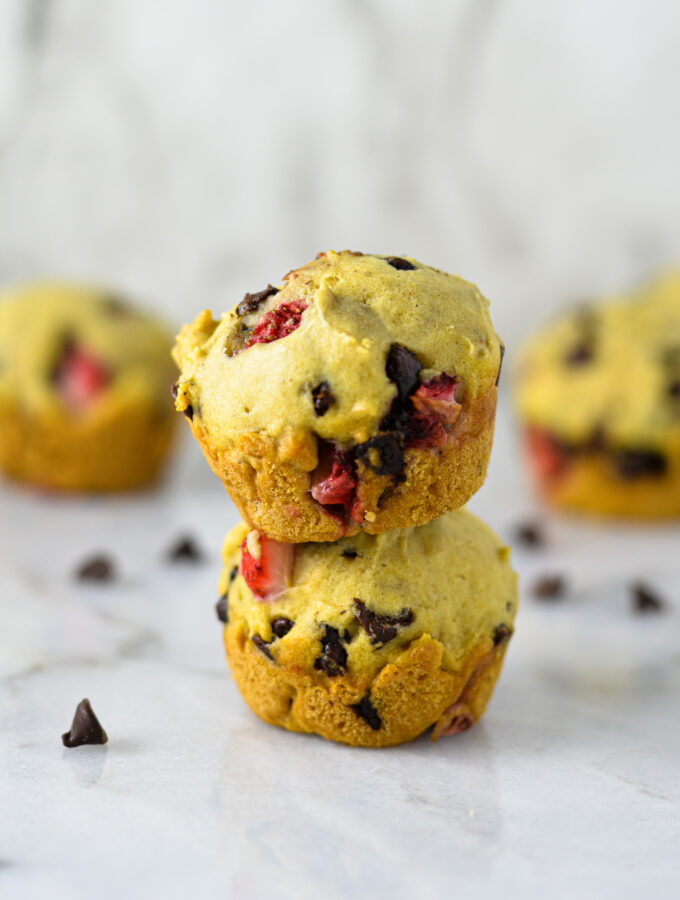 Mini Strawberry and Chocolate Chip Muffins