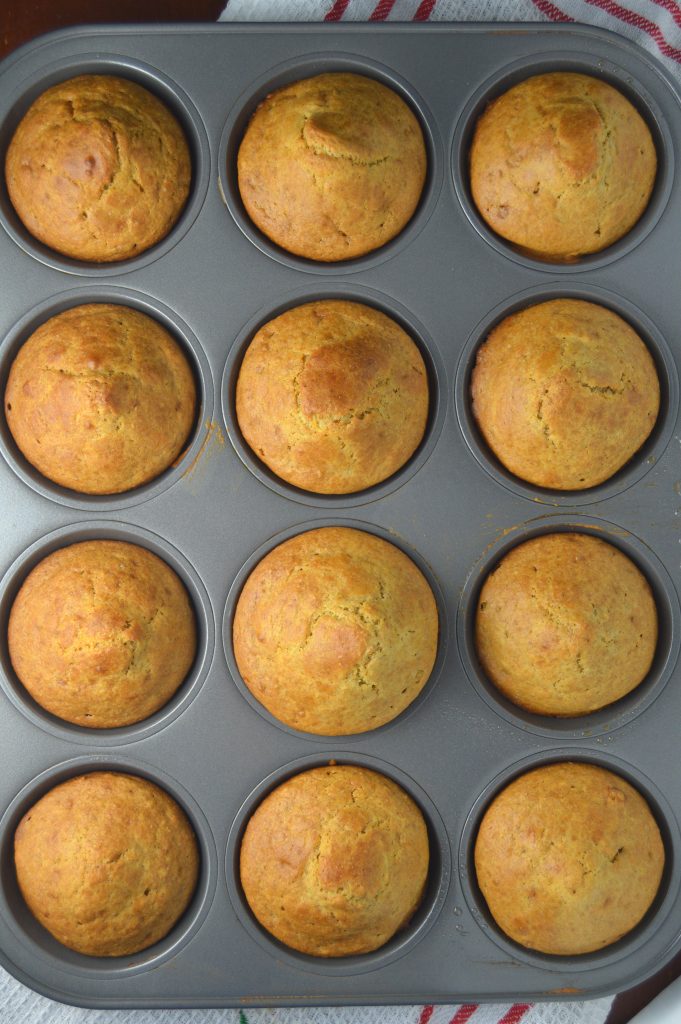 Not so sweet muffins with a delicious chocolatey filling. These chocolate stuffed muffins are super easy to make as a back to school snack.