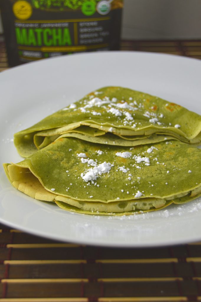 Super easy to make matcha crepes. Perfect for breakfast, brunch or dessert.