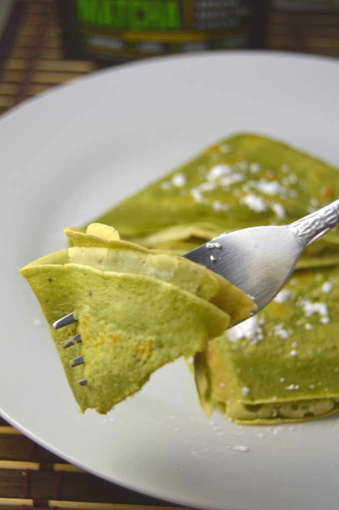 Super easy to make matcha crepes. Perfect for breakfast, brunch or dessert.