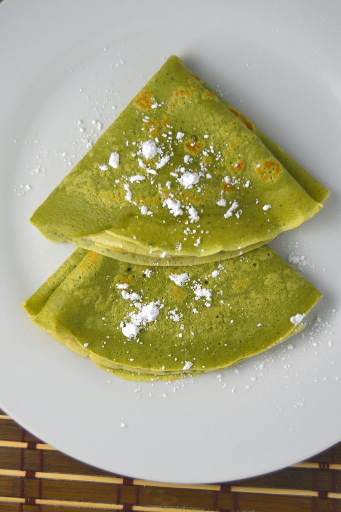 Super easy to make matcha crepes. Perfect for breakfast, brunch or dessert.