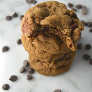 Super fudgy and soft Nutella chocolate chip cookies that are easy to make, and ready in 15 minutes.