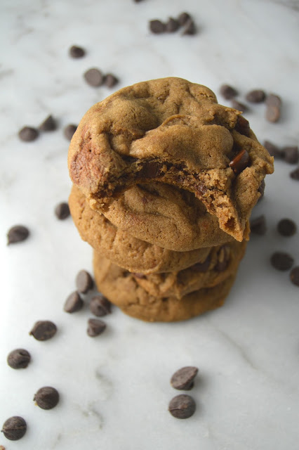 Soft Nutella Chocolate Chip Cookies