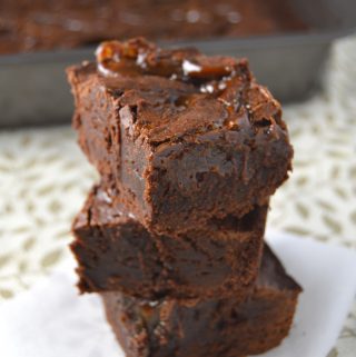 Nutella dulce de leche brownies that are gooey and fudgy at the same time. Perfect quick and easy dessert.