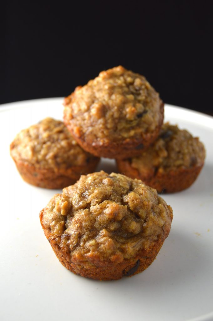 Peanut Butter and Banana Chocolate Chip Muffins