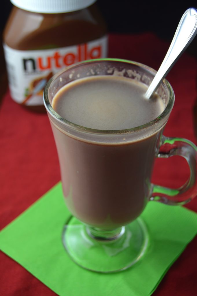 Bring out the holiday cheer with an adult version of a peppermint hot chocolate. Made with peppermint vodka and Nutella.