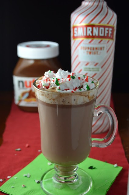 Boozy Peppermint Nutella Hot Chocolate Recipe