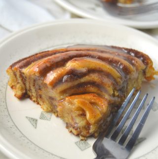 Why make little individual cinnamon rolls when you can make a giant cinnamon roll? Made with Pillsbury crescent rolls.