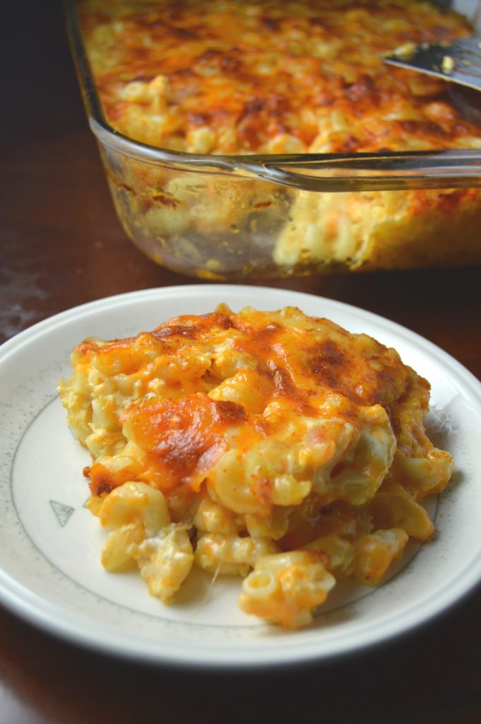 The best Baked Macaroni and Cheese packed with two types of cheese and cooked to perfection. So easy to make, this is a great weekday meal recipe the whole family will enjoy.