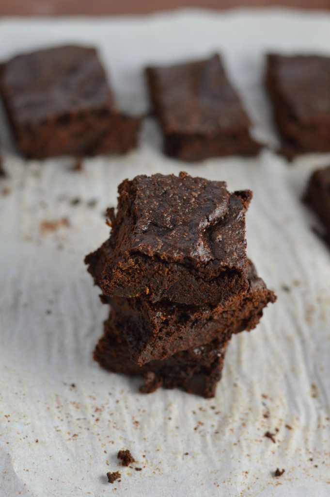 Brownies that are gluten free, butterless, and ready in under 30 minutes.