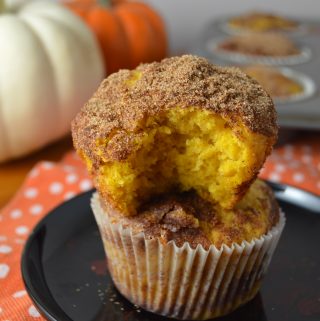 This is fall in a muffin: pumpkin and snickerdoodle mixed into one. So easy to make!