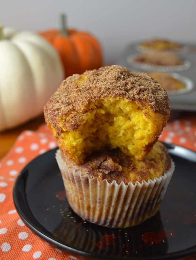 This is fall in a muffin: pumpkin and snickerdoodle mixed into one. So easy to make!