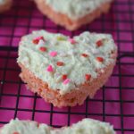 Rice Krispie Hearts with Buttercream Frosting