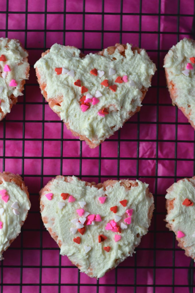 Super simple Rice Krispies Hearts make the perfect last minute Valentine's Day treat!