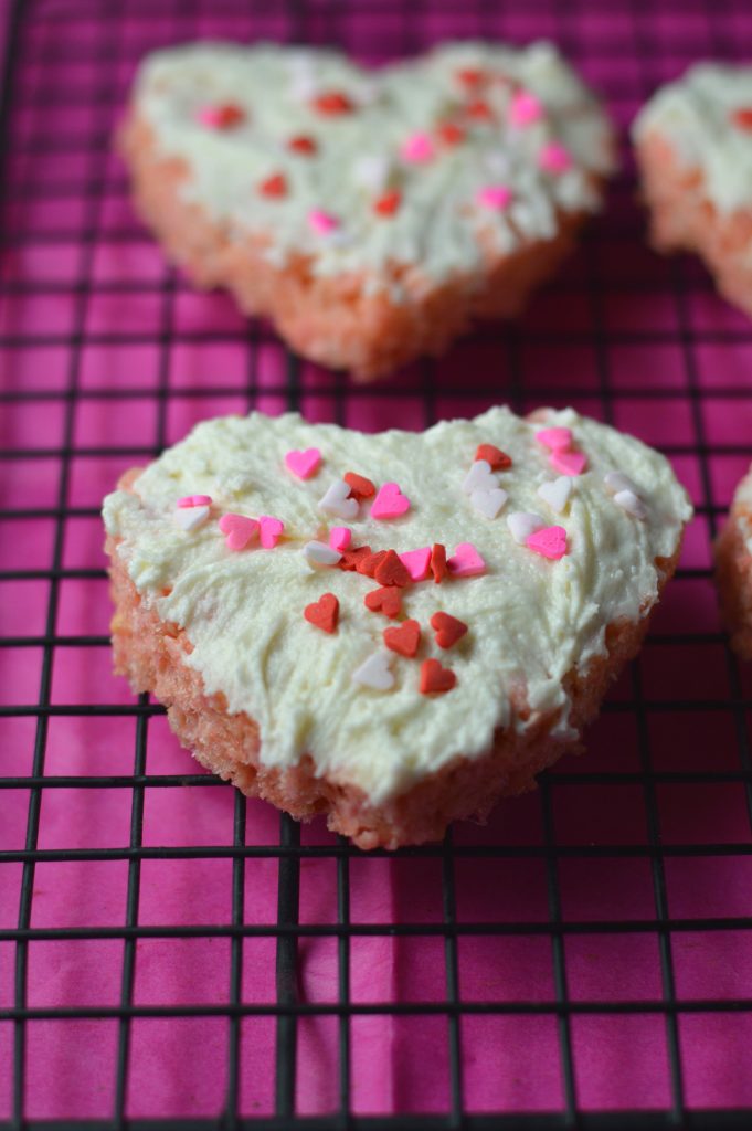 Super simple Rice Krispies Hearts make the perfect last minute Valentine's Day treat!