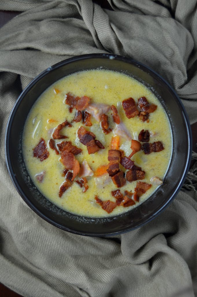 This soup is a great recipe to make to use up your leftover ham. So cheesy and comforting.