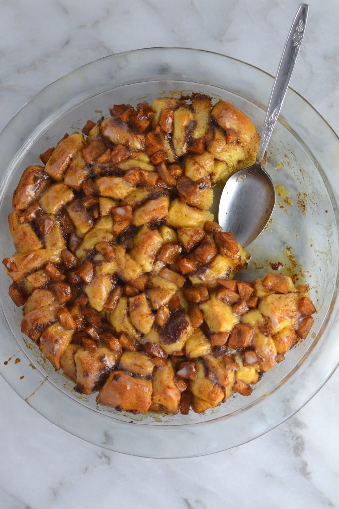 Soft and moist apple cinnamon sticky buns. Super ooey gooey and really easy to make. Perfect brunch idea for Mother's Day.