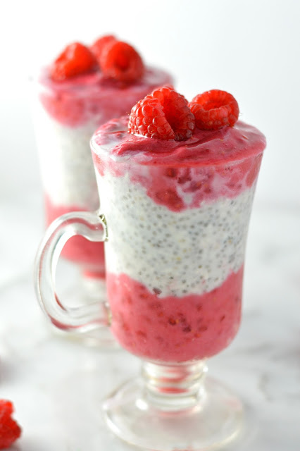 Raspberry Coconut Chia Seed Pudding Recipe