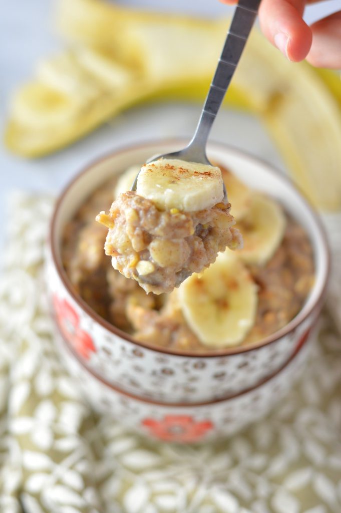  This mashed Banana Cinnamon Oatmeal is so quick and easy to make. This recipe uses one ripe banana and is ready in under 10 minutes.