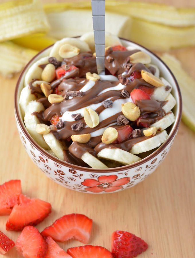 Banana Split Oatmeal