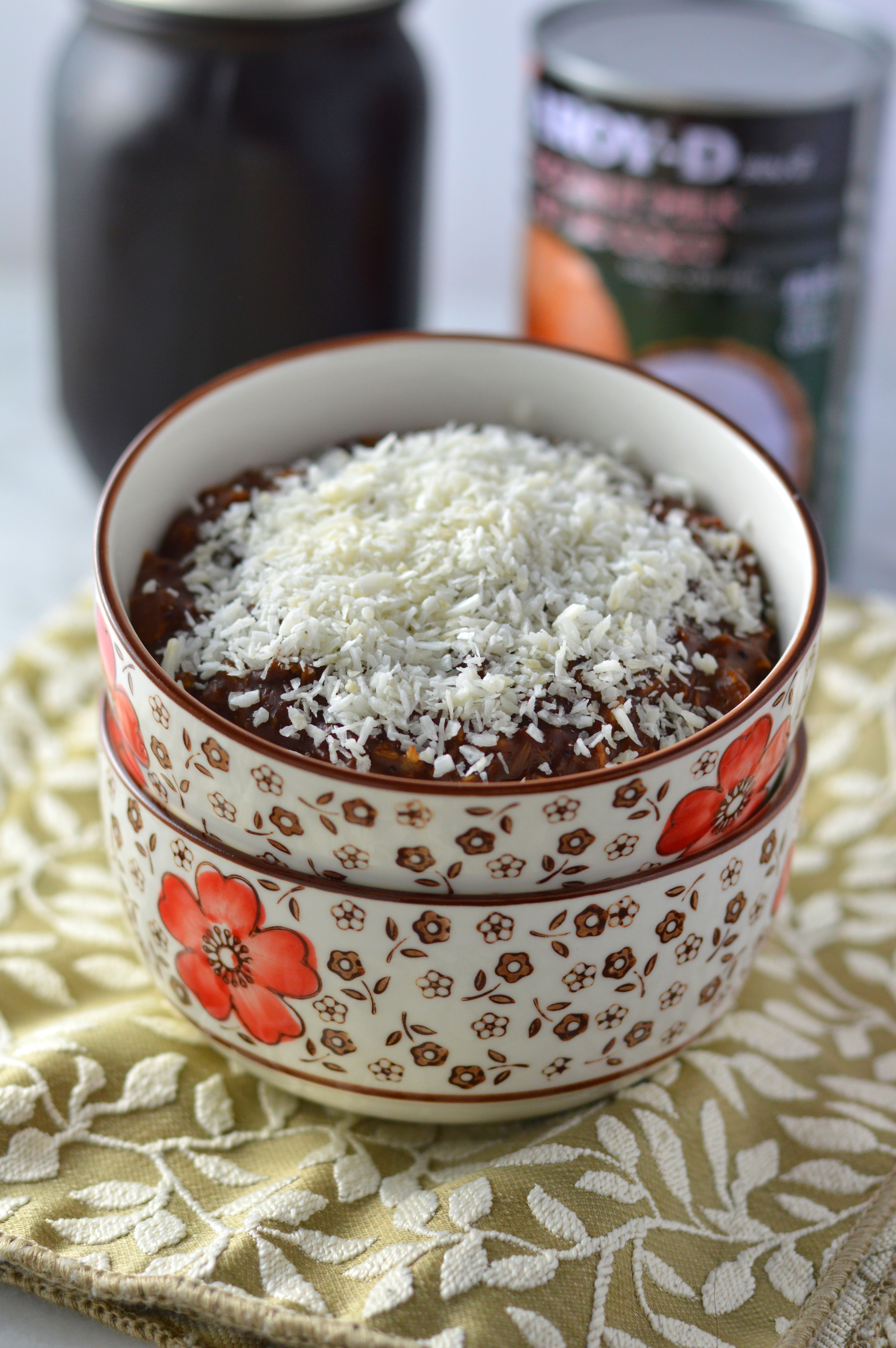 This Coconut Mocha Oatmeal is so easy to make, and ready in under 10 minutes. You will want to make this recipe for breakfast everyday.