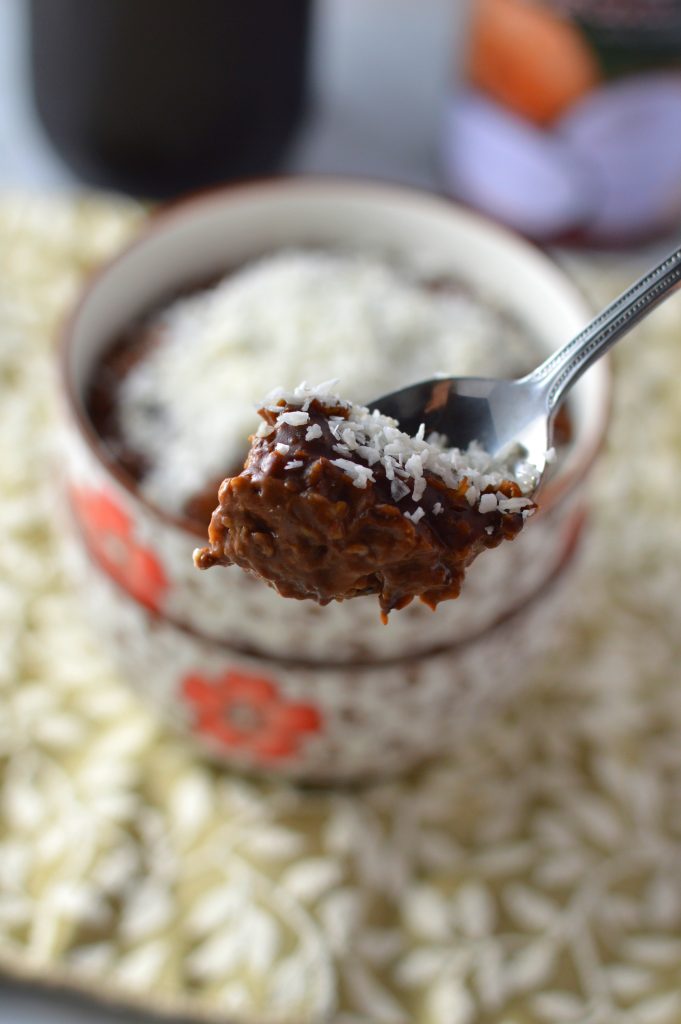 This Coconut Mocha Oatmeal is so easy to make, and ready in under 10 minutes. You will want to make this recipe for breakfast everyday.