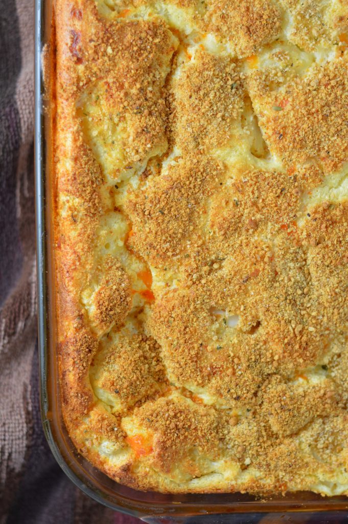 This Egg and Cauliflower Casserole is made with cheese and topped with breadcrumbs, this recipe has been passed down to me by my grandmother.