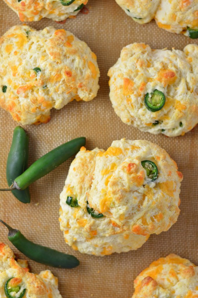  These drop Jalapeno Cheddar Biscuits are so easy to make, this is one of my favourite recipes for a quick snack or appetizer. 