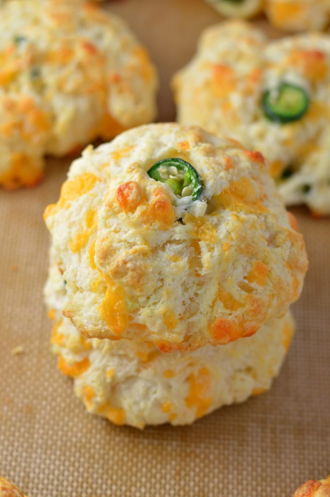  These drop Jalapeno Cheddar Biscuits are so easy to make, this is one of my favourite recipes for a quick snack or appetizer. 