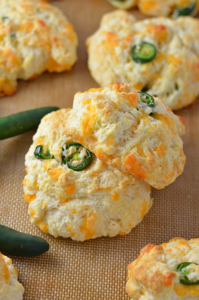  These drop Jalapeno Cheddar Biscuits are so easy to make, this is one of my favourite recipes for a quick snack or appetizer. 