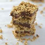 No Bake Peanut Butter and Chocolate Oat Fudge Bars