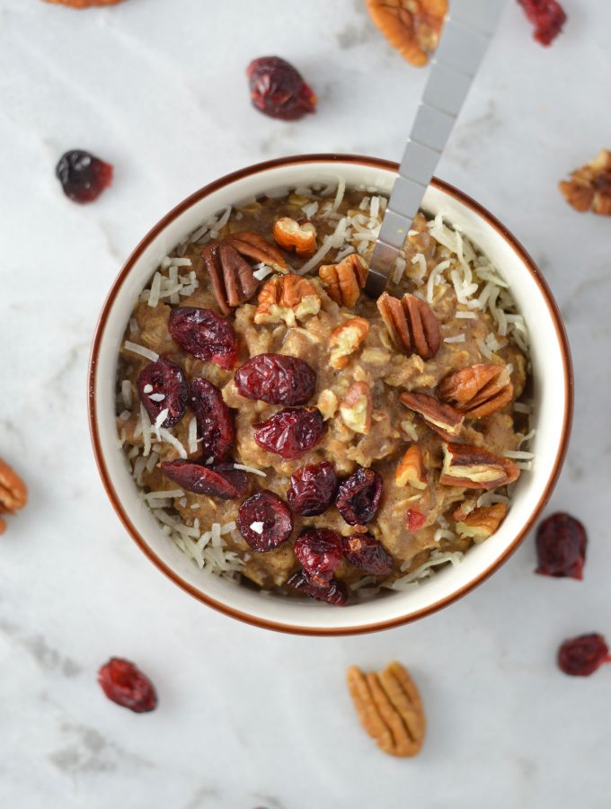 Pecan, Cranberry and Banana Oatmeal