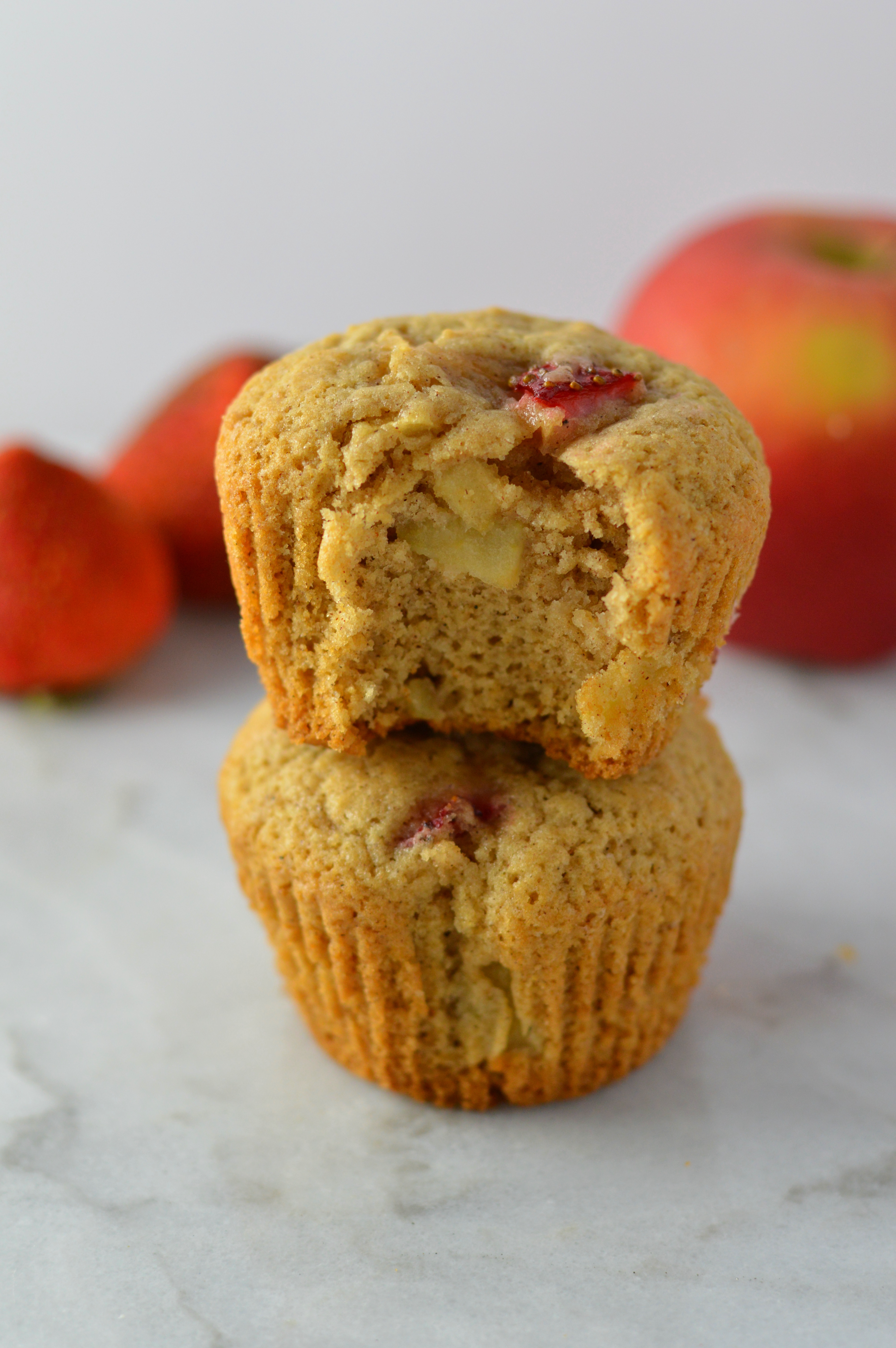 Strawberry Apple Muffins