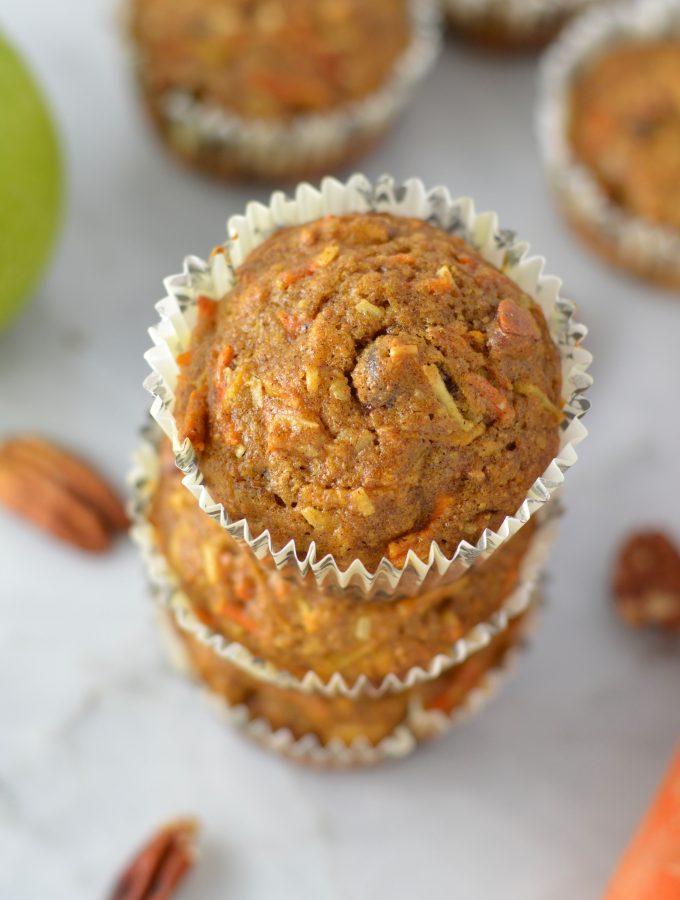 Carrot, Apple and Pecan Muffins