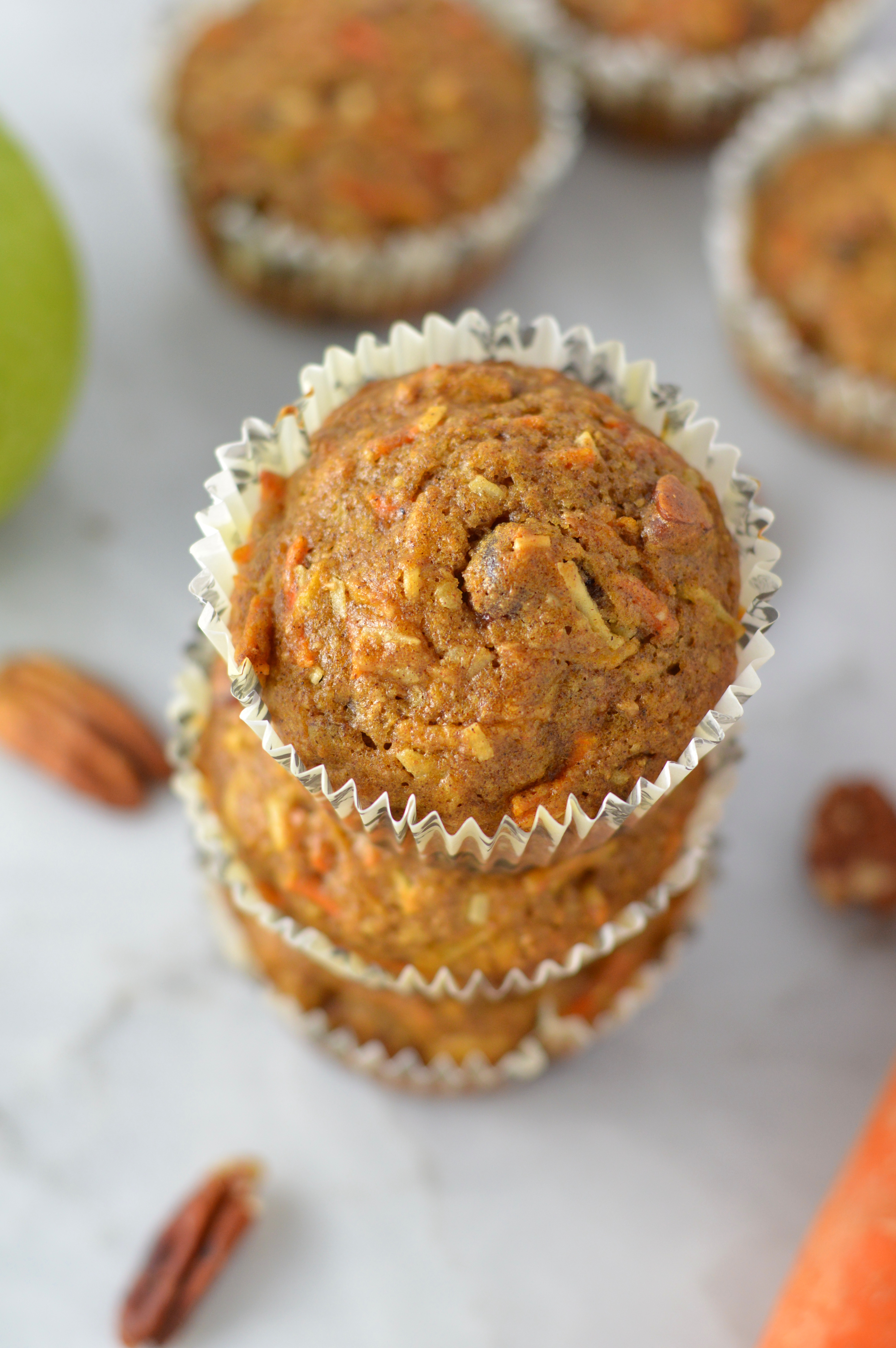 Carrot, Apple and Pecan Muffins