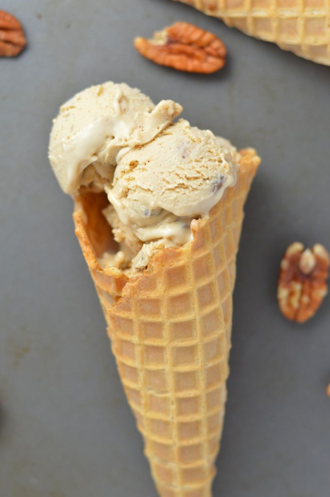 This old fashioned Butter Pecan Ice Cream recipe is one of my favourites. So rich and creamy, made in a cuisinart ice cream maker.