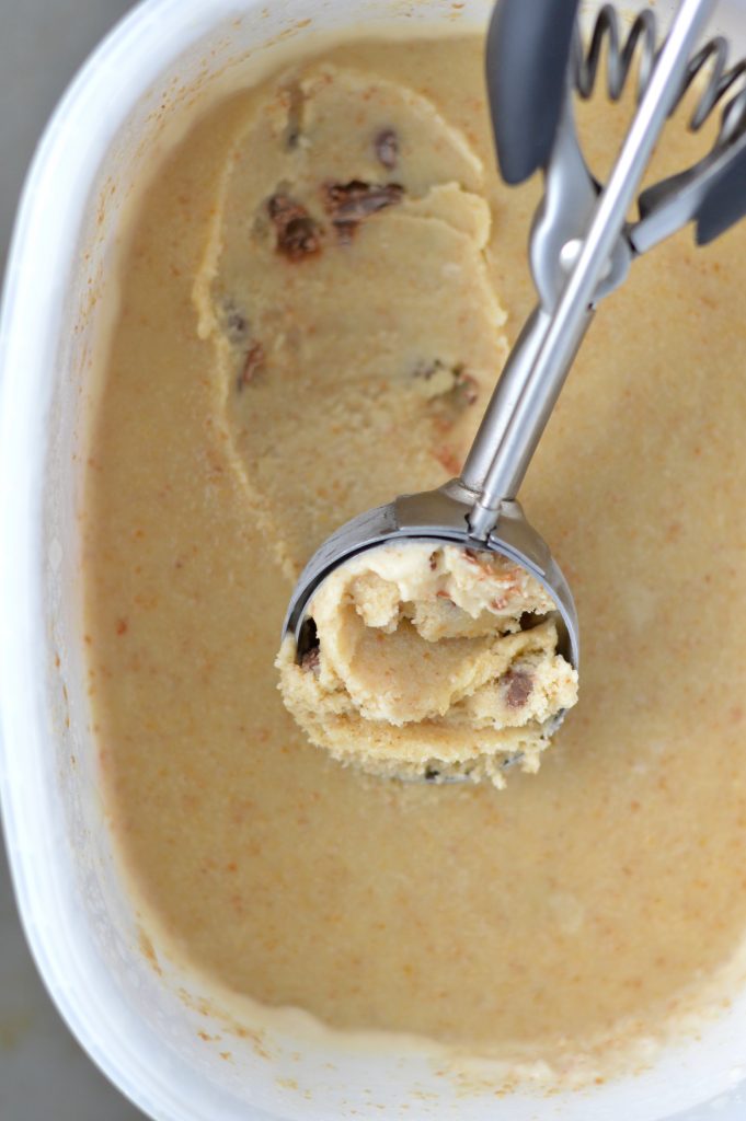 This Honey Graham Cracker Chocolate Chip Ice Cream recipe is one of my favourite dessert ideas. So easy to make, this recipe uses your ice cream maker.