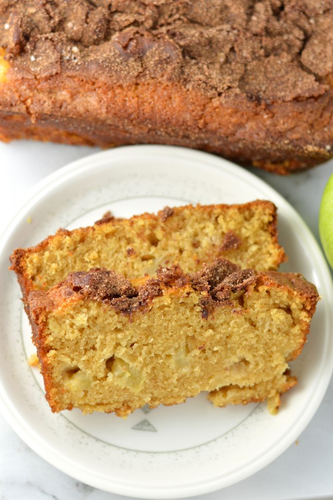  This moist Snickerdoodle Apple Bread is such an easy recipe to whip up on the weekend. Works as a grab and go breakfast, or a sweet snack idea.