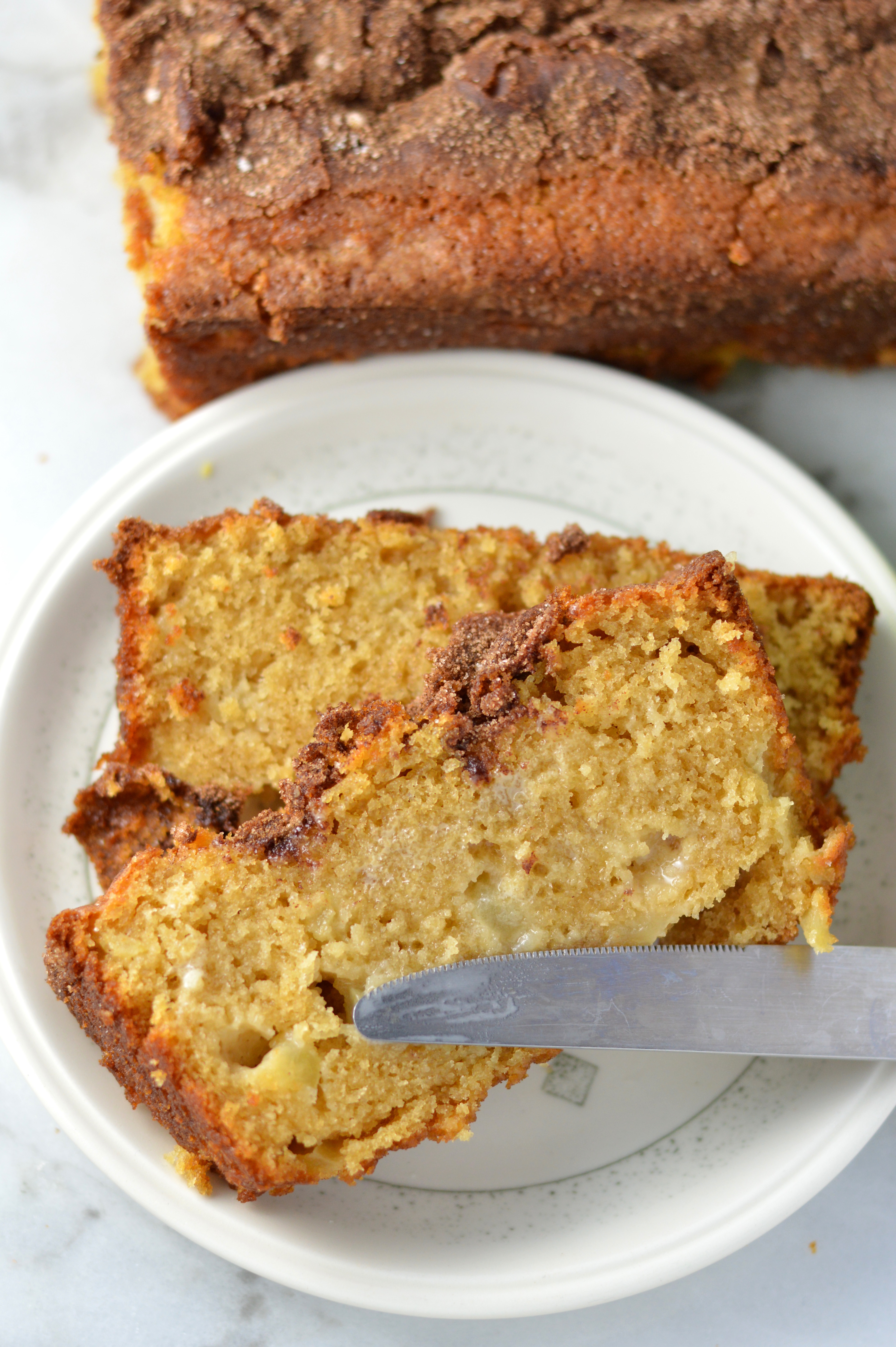  This moist Snickerdoodle Apple Bread is such an easy recipe to whip up on the weekend. Works as a grab and go breakfast, or a sweet snack idea.