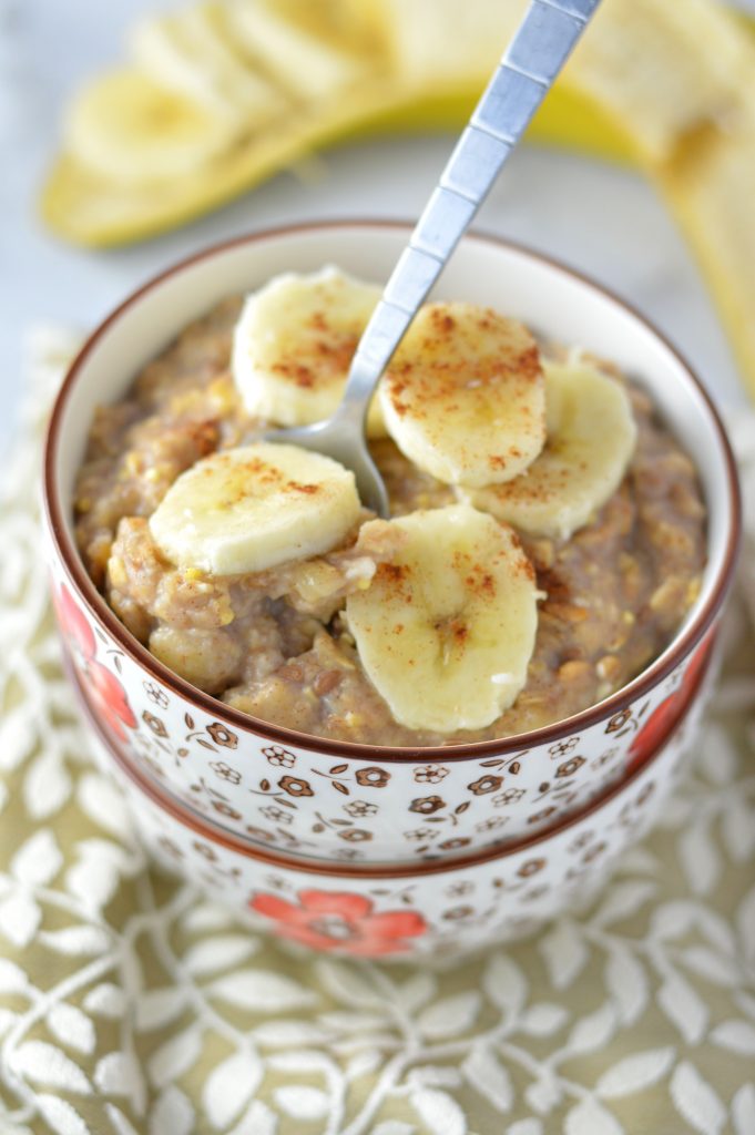  This mashed Banana Cinnamon Oatmeal is so quick and easy to make. This recipe uses one ripe banana and is ready in under 10 minutes.