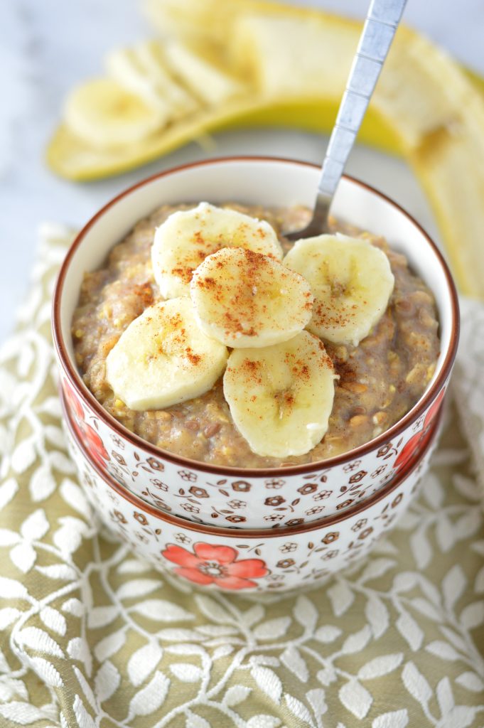  This mashed Banana Cinnamon Oatmeal is so quick and easy to make. This recipe uses one ripe banana and is ready in under 10 minutes.