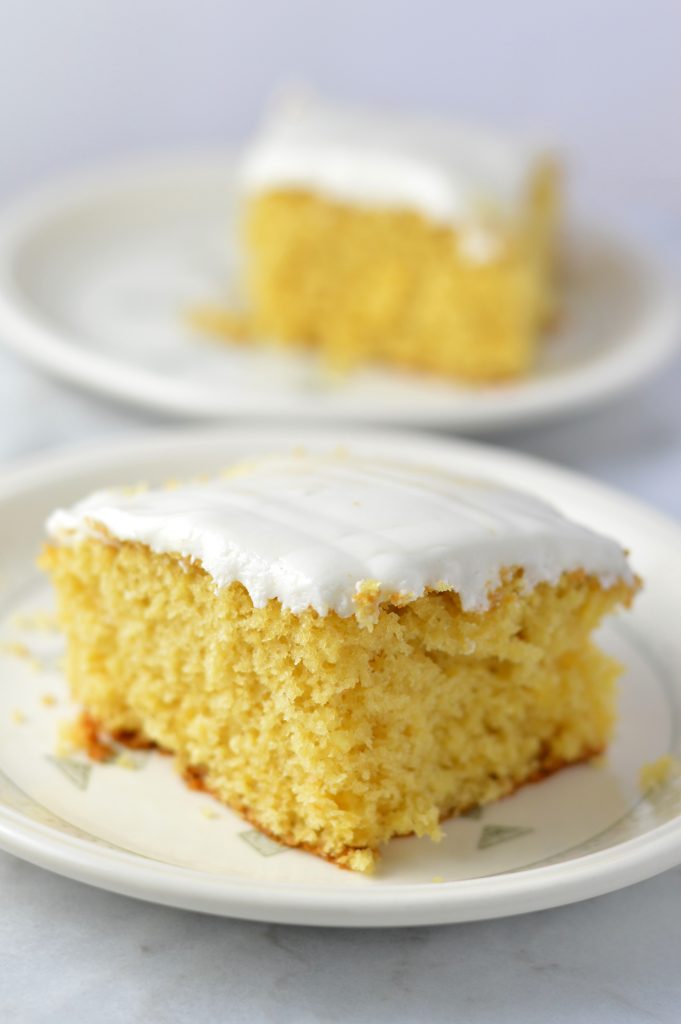 This Easy Root Beer Float Cake is made with a cake mix, so it is super simple and quick to whip up. Perfect for last minute birthday cakes.