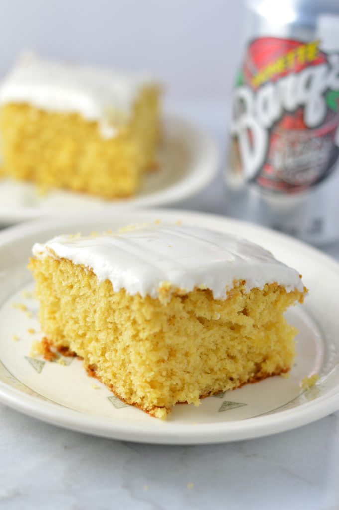 This Easy Root Beer Float Cake is made with a cake mix, so it is super simple and quick to whip up. Perfect for last minute birthday cakes.