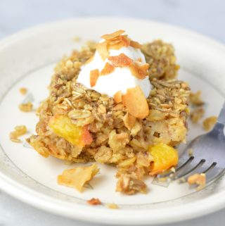 Ginger Peach Baked Oatmeal